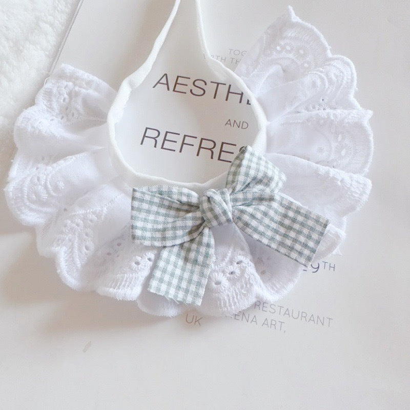 レース フリル 蝶ネクタイ ペット よだれかけ1002