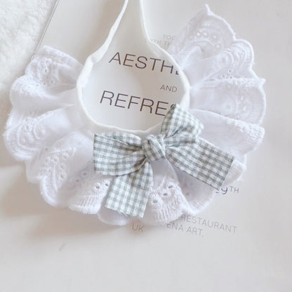 レース フリル 蝶ネクタイ ペット よだれかけ1002