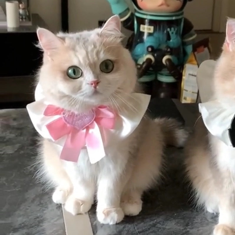 レース フリル 蝶ネクタイ ペット よだれかけ1002