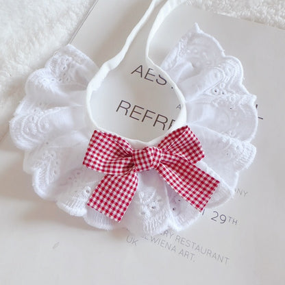 レース フリル 蝶ネクタイ ペット よだれかけ1002